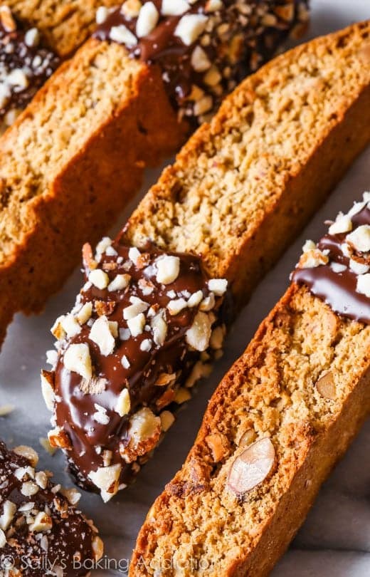 Chocolate-Dipped Almond Biscotti