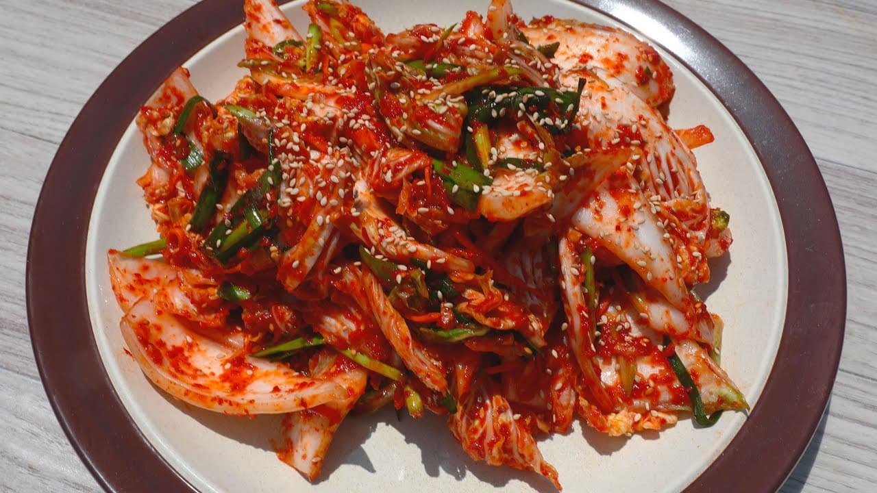 Quick, Fresh Kimchi (Baechu-geotjeori)