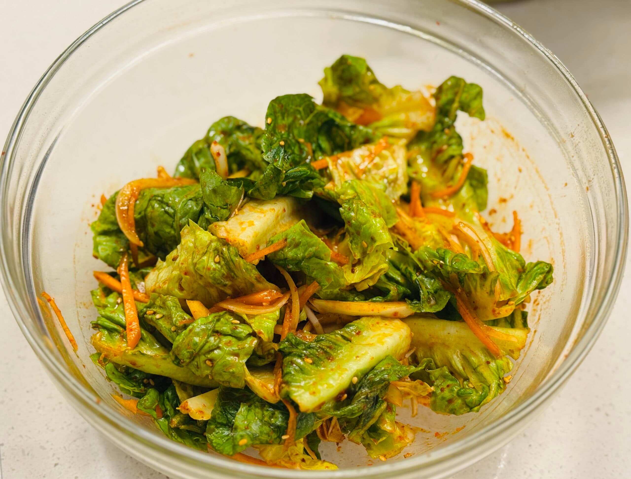 Lettuce Geotjeori (Fresh Kimchi, No Fermenting)