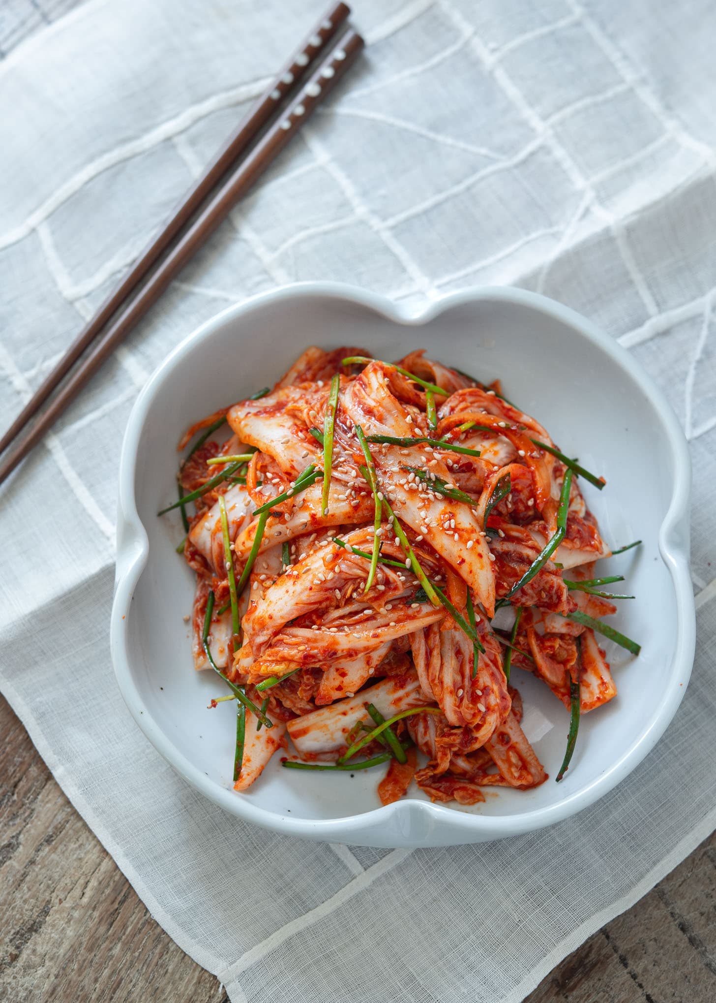 Baechu Geotjeori (Fresh Napa Cabbage Kimchi Salad)