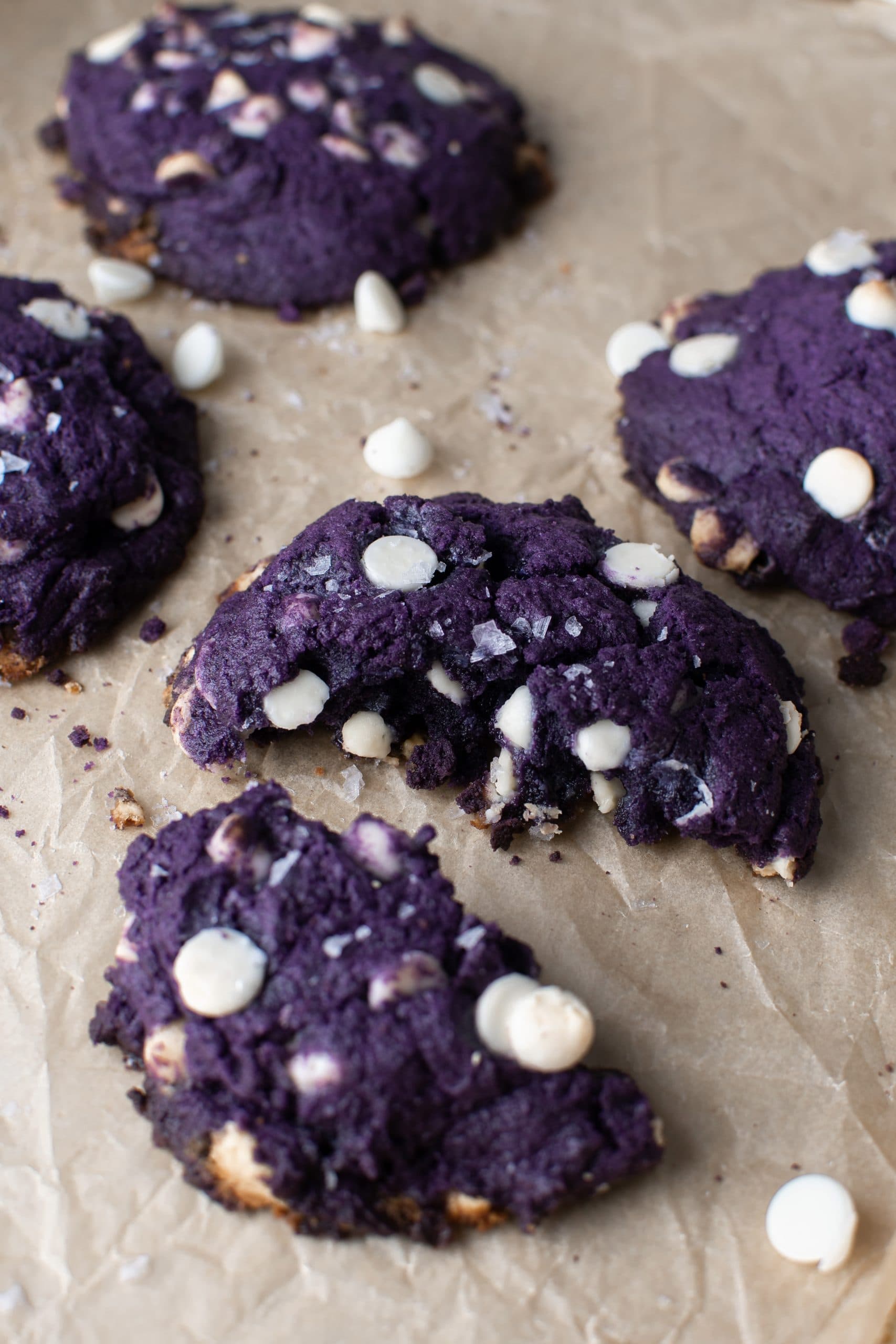 Chunky White Chocolate Coconut Ube Cookies