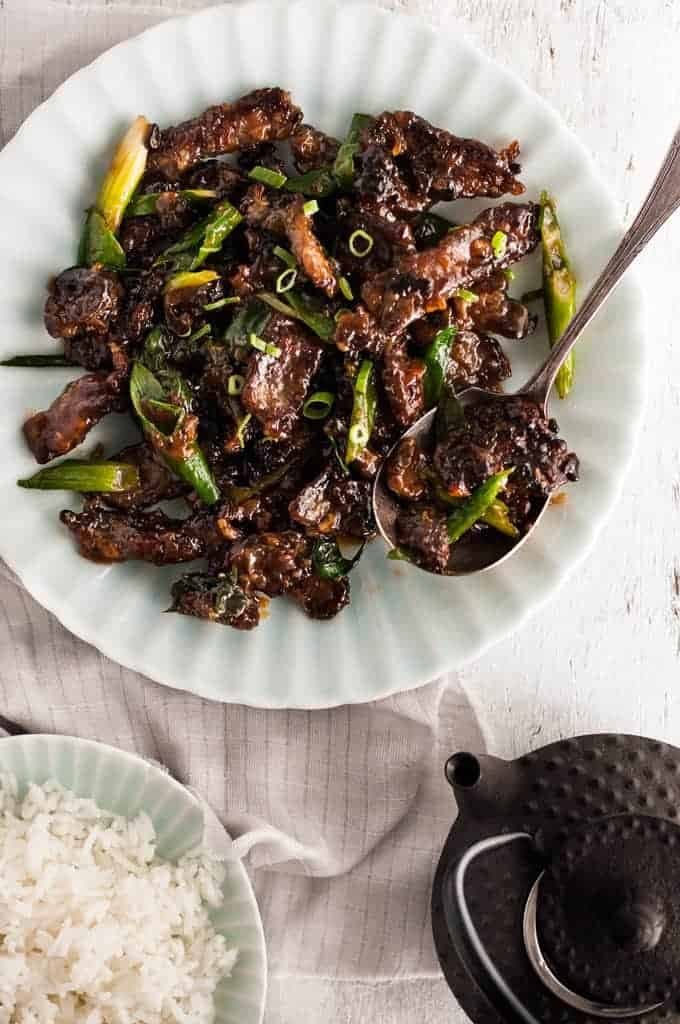Crispy Sticky Mongolian Beef