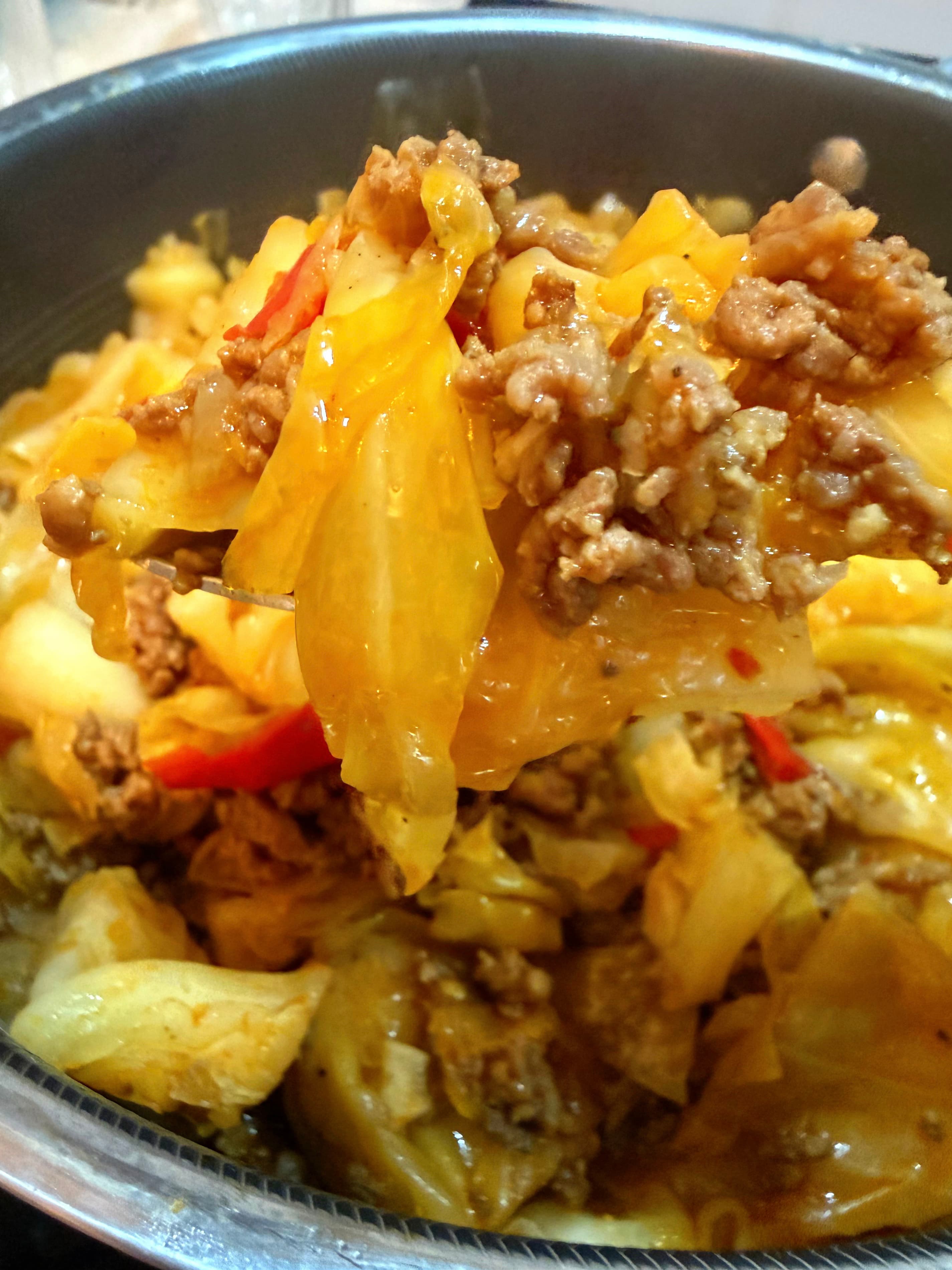 Dirty Cabbage with Ground Beef
