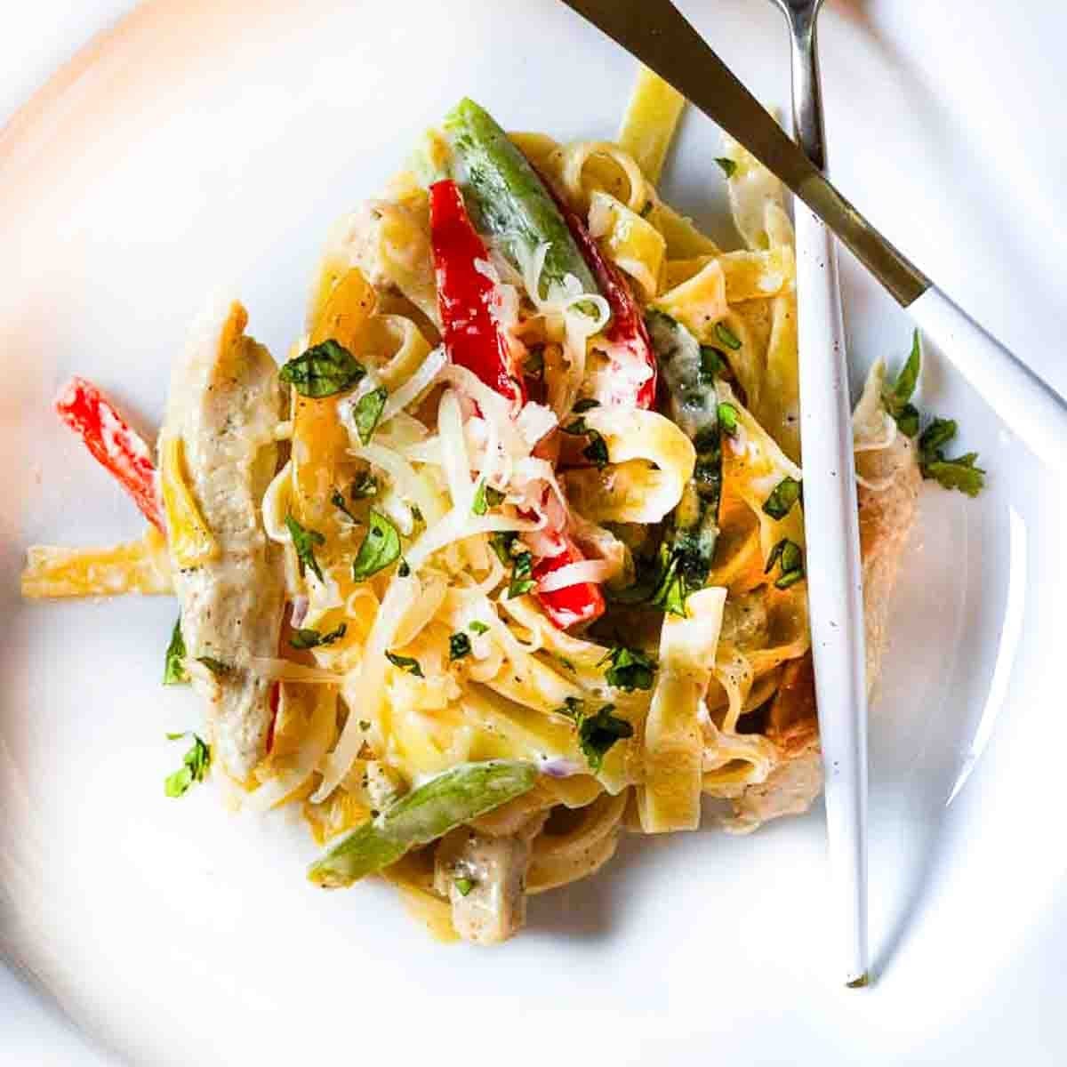 Rattlesnake Pasta with Cajun Alfredo Sauce