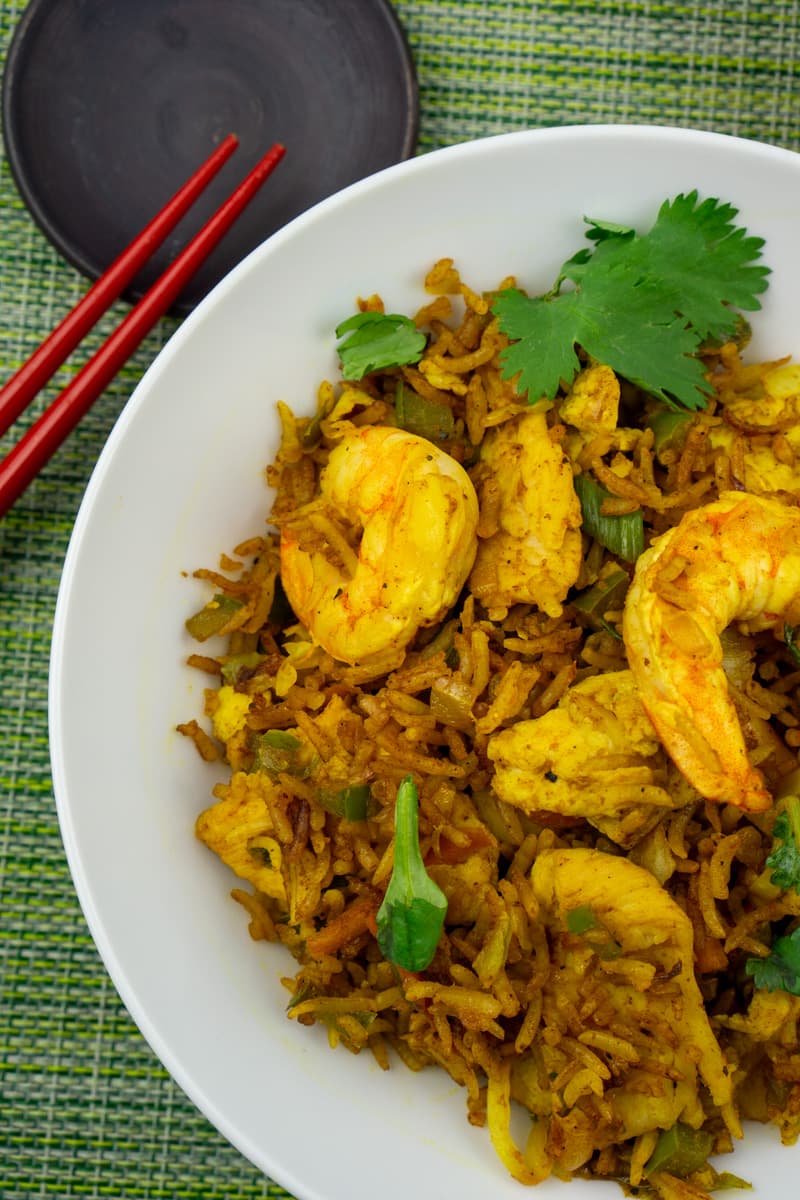 Singapore Fried Rice (Indo Chinese Fried Rice)