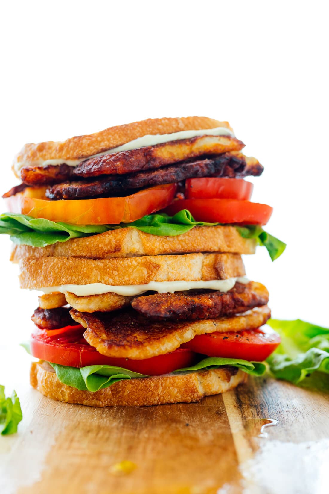 Vegetarian "BLT" Sandwich with Halloumi