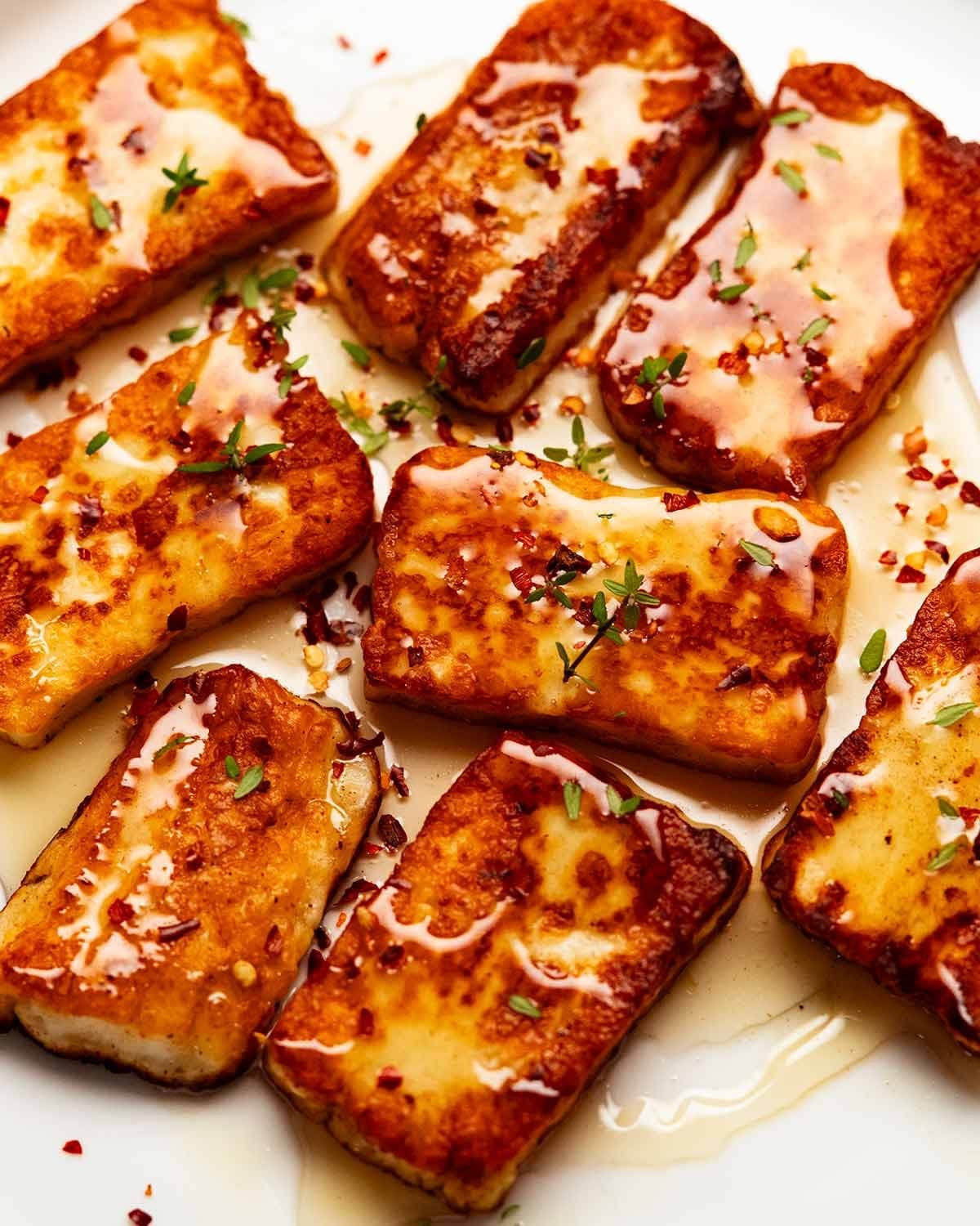 Halloumi with Honey and Thyme