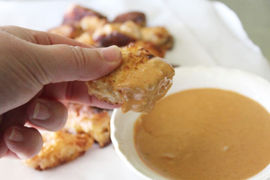 Gator Bait Bites with Swamp Sauce