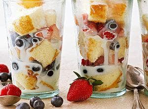 Tres Leches-Berry Parfaits