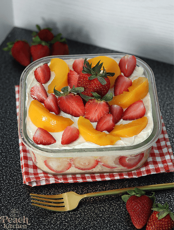 No Bake Strawberry Tres Leches Cake