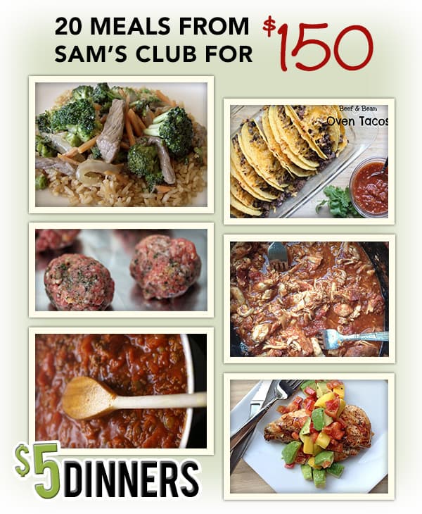 20 Meals from Sam's Club for $150 – Recipes & Printable Shopping Lists