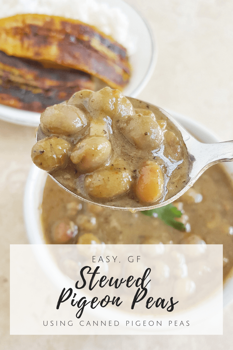 Simplified Caribbean Style Stewed Pigeon Peas (Vegan)