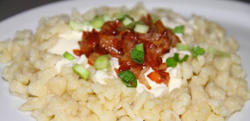 Bryndzove Halusky (Slovakian Potato Dumplings)