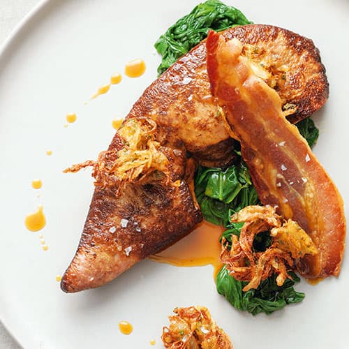 Calves' Liver with Sage and Onion Fritters