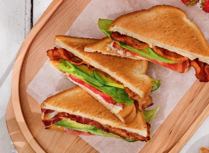 Bacon, Lettuce, Avocado & Tomato (BLAT) Sandwiches