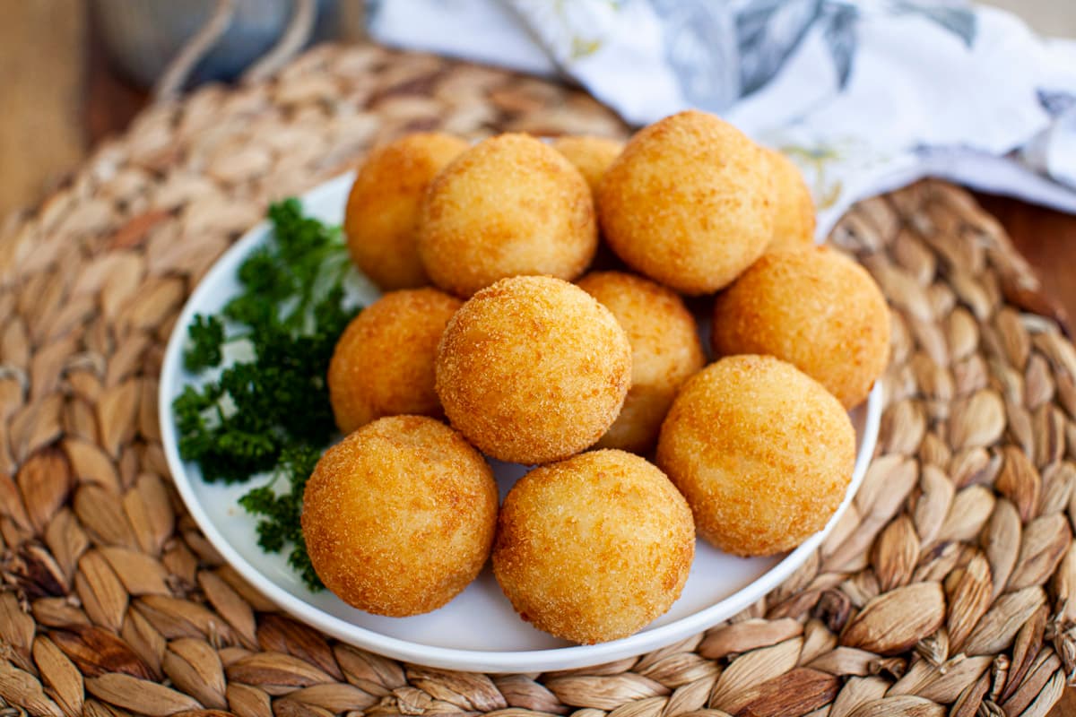 Potato Ball with Picadillo (Papa Rellena)
