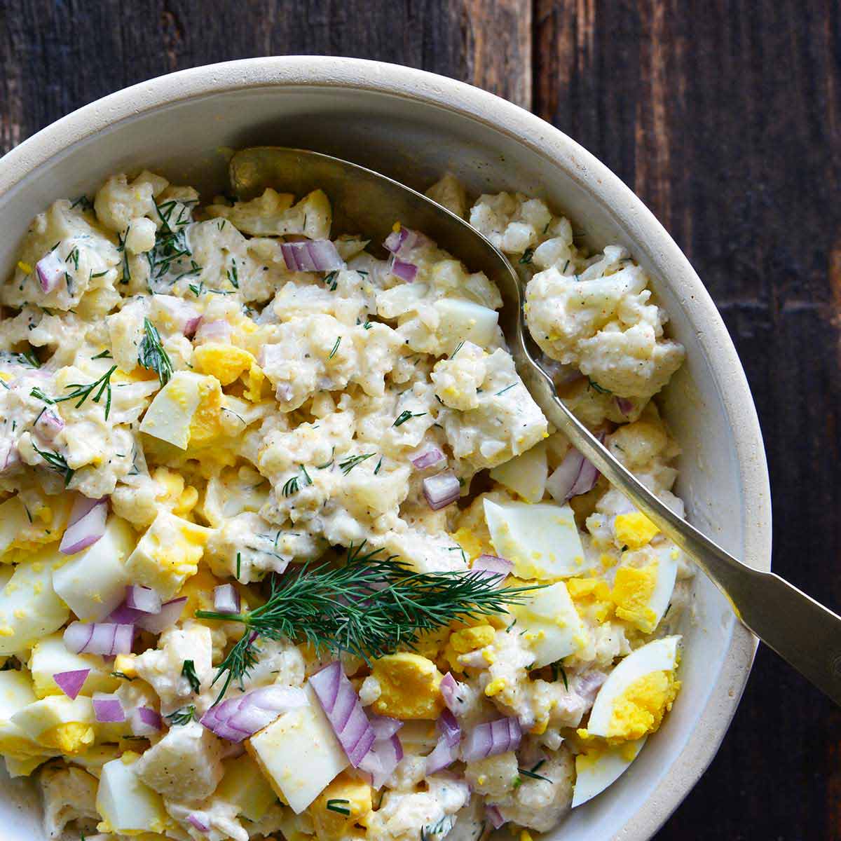Keto Cauliflower Potato Salad
