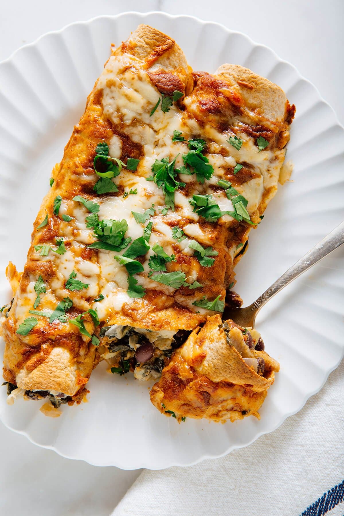 Spinach Artichoke Enchiladas