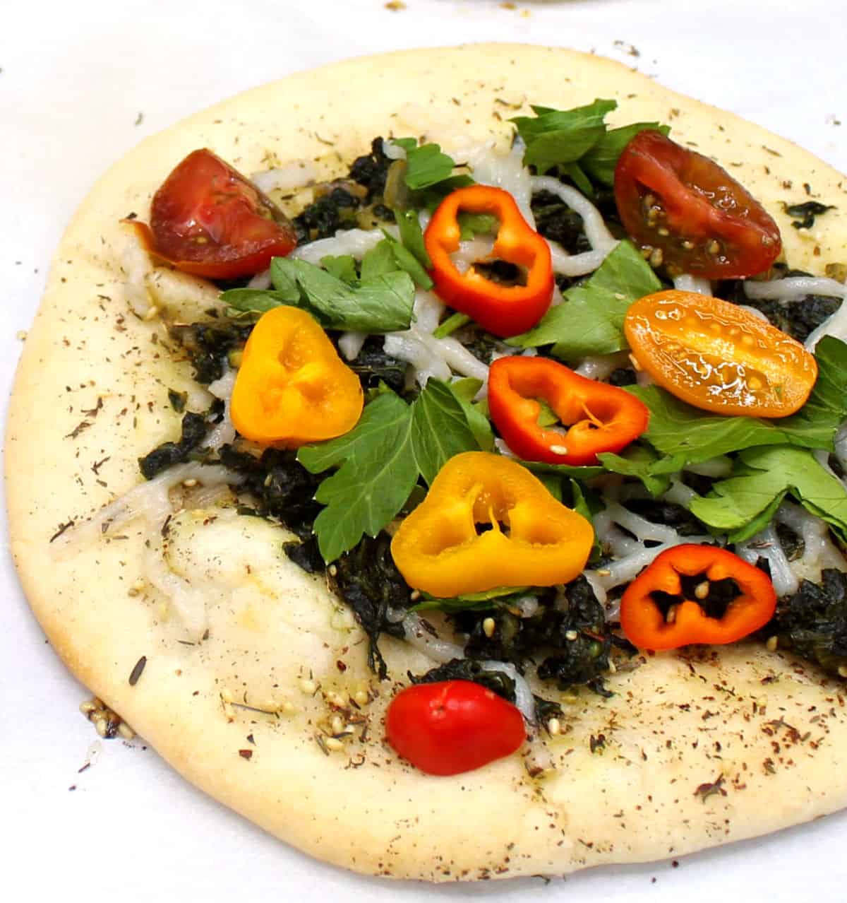 Manakish, a Lebanese Flatbread with Za'atar