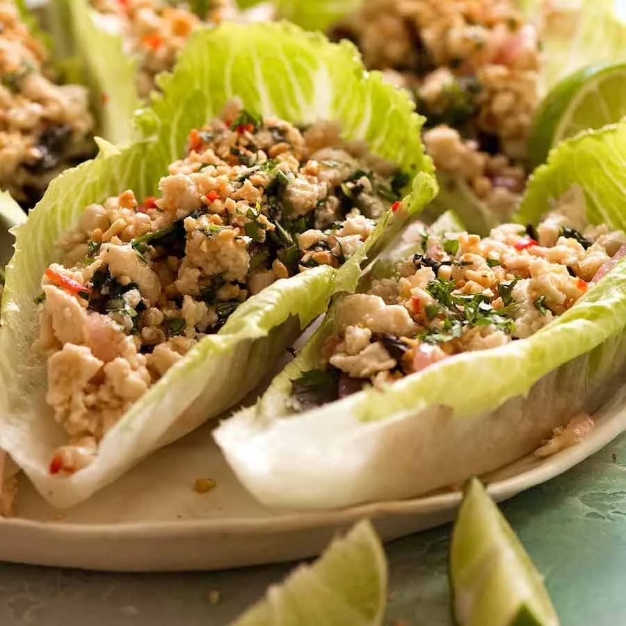 Thai Lettuce Wraps (Larb Gai, Laab Gai)