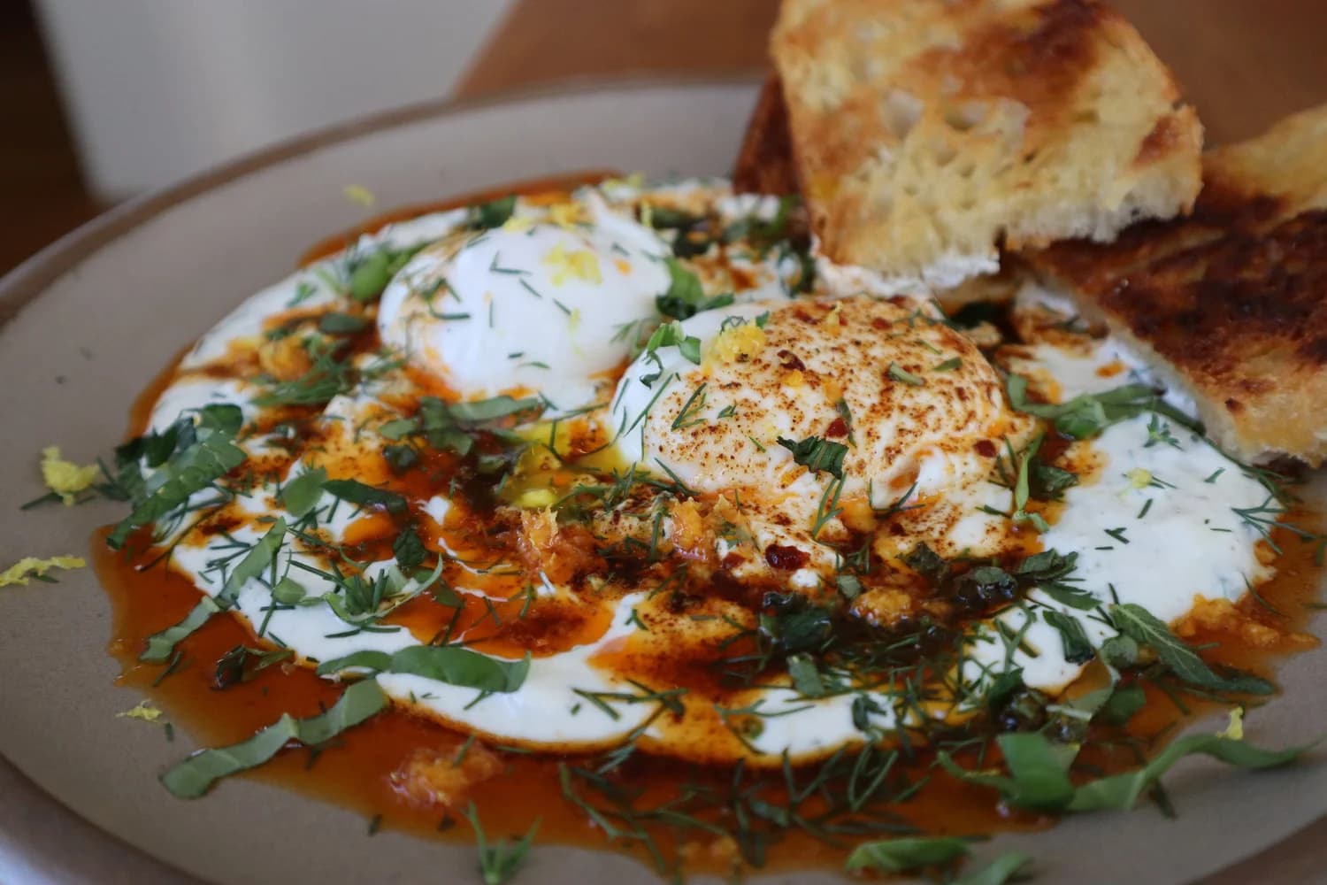 Çılbır (Turkish Poached Eggs in Garlic Yogurt with Chili Butter)