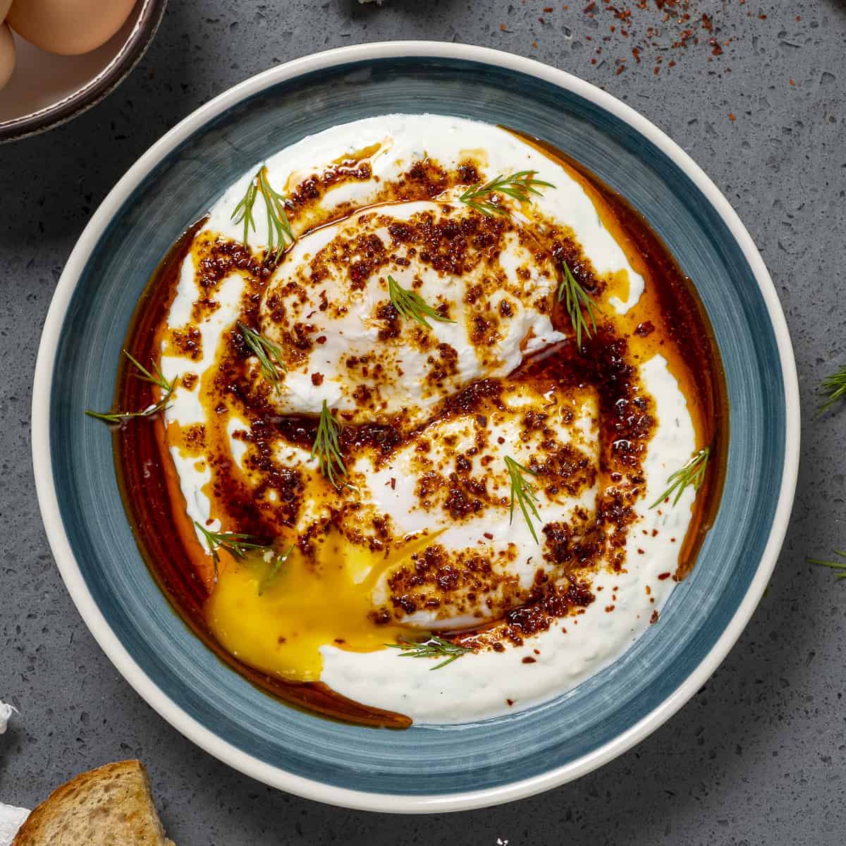 Çılbır (Turkish Poached Eggs with Yogurt)