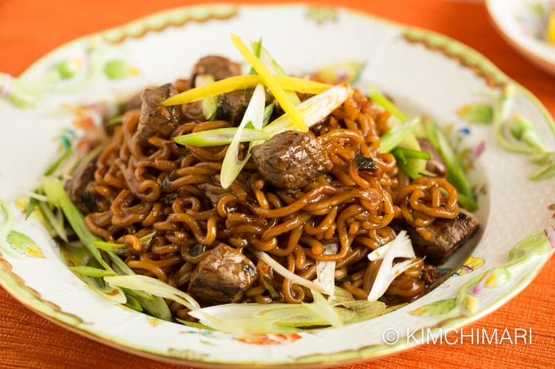 Ram-Don (Jjapaguri) Noodles with Steak from movie Parasite