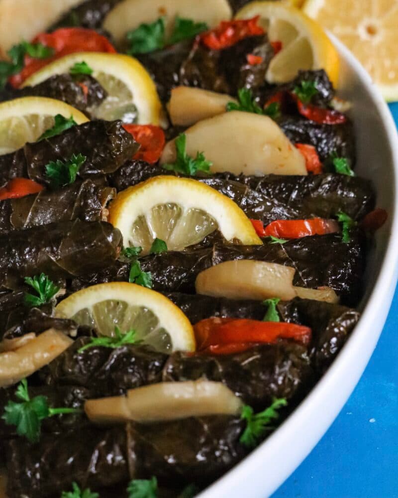 Yalanji (Vegetarian Stuffed Grape Leaves)