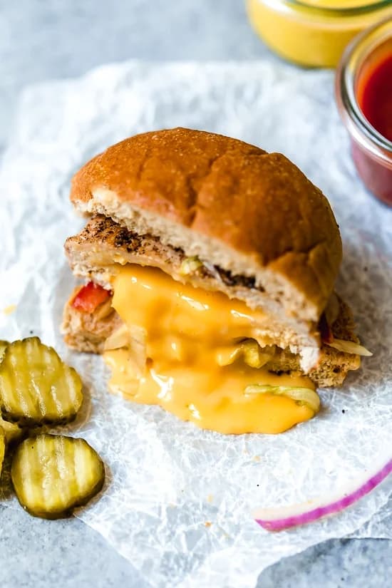 Juicy Lucy (Stuffed Turkey Cheeseburgers)