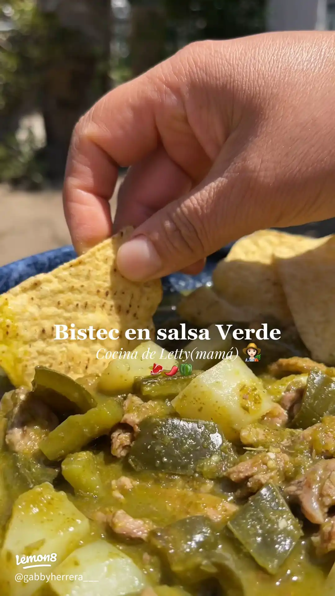 Bistec en Salsa Verde con Papas
