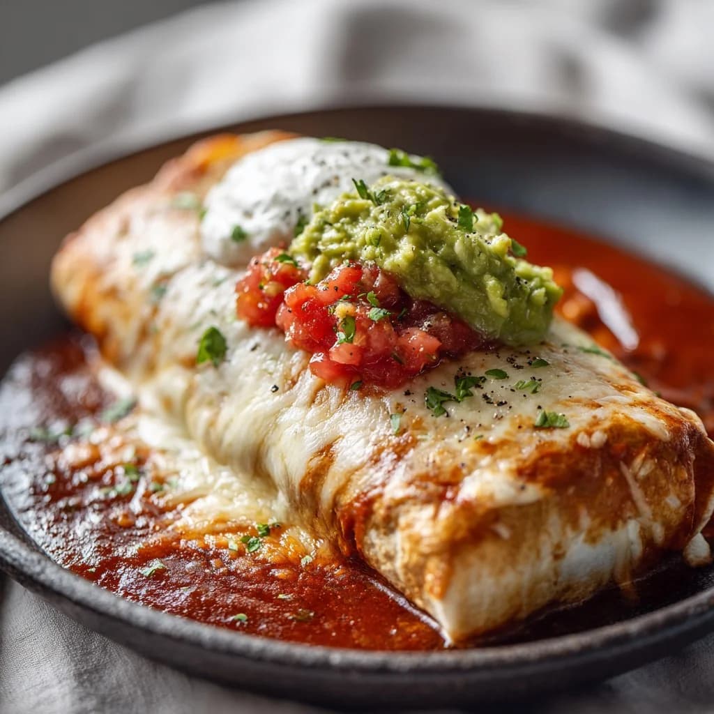 Smothered Burritos with Enchilada Sauce