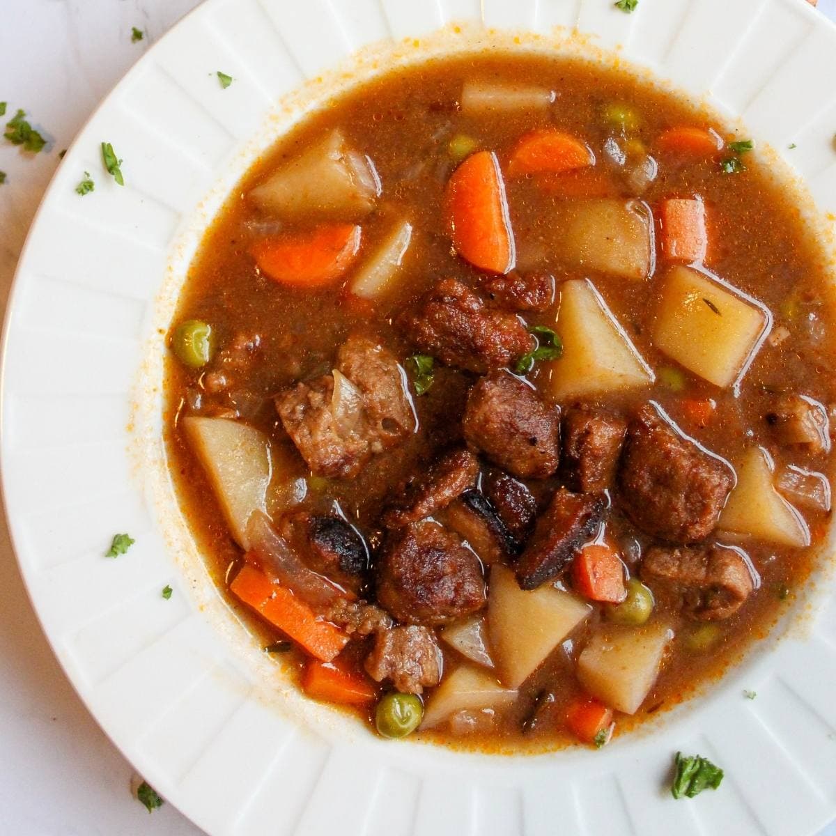 Hearty vegan beef stew