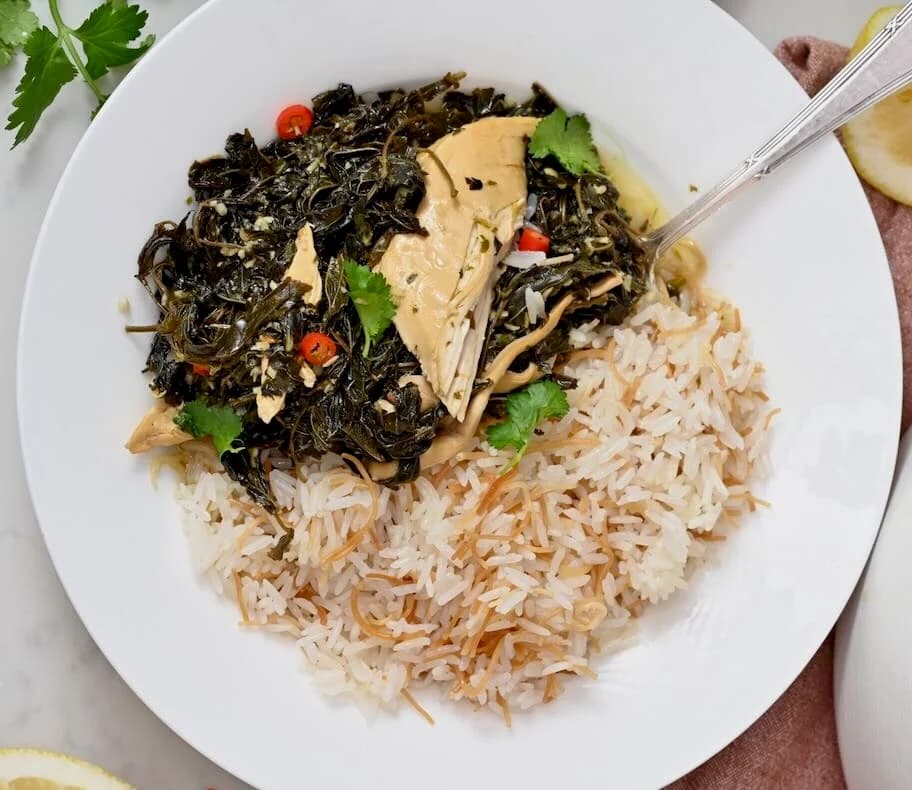 Mom’s Authentic Lebanese Molokhia