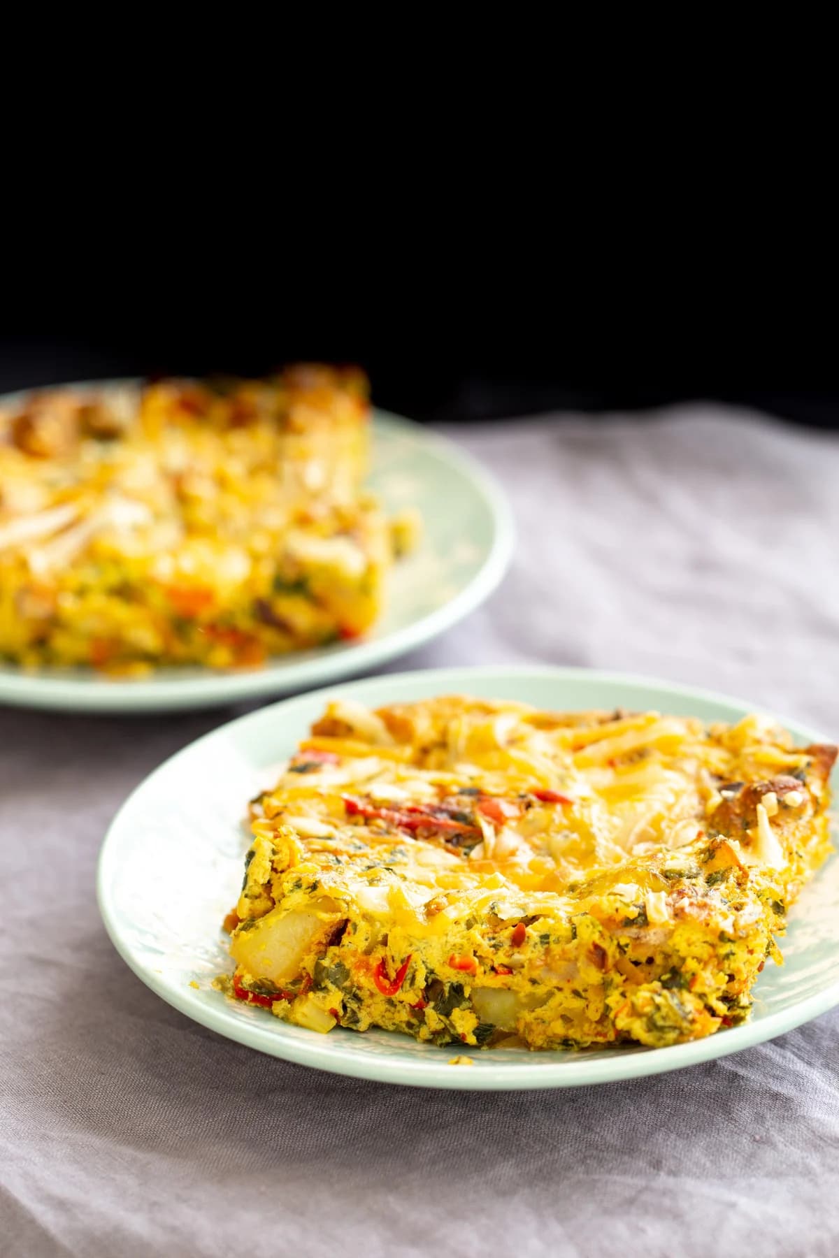 Vegan Mexican Egg Casserole with Tofu Eggs