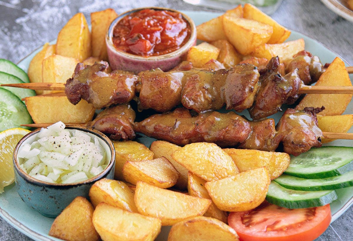 Antillean Satay ku Batata