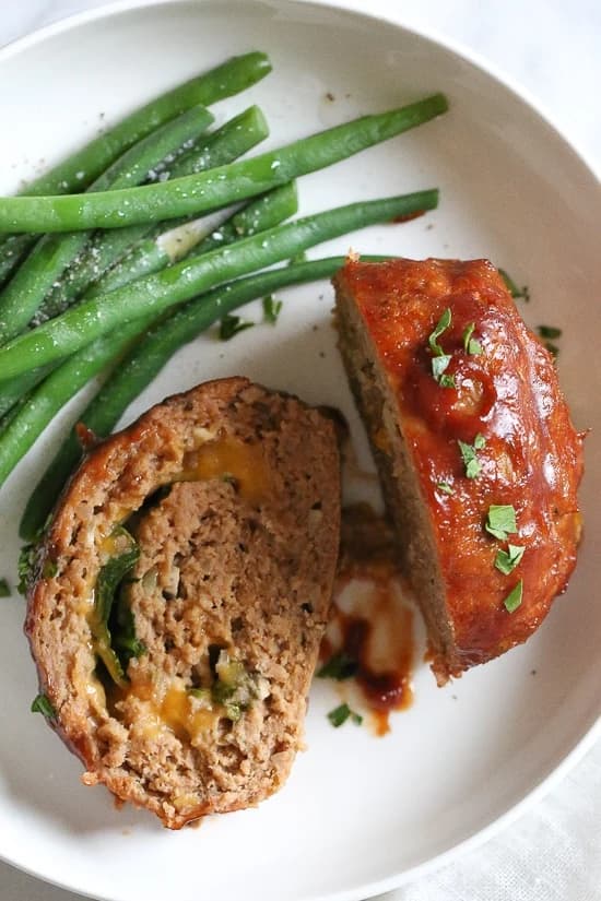 Cheese Stuffed Turkey Meatloaf