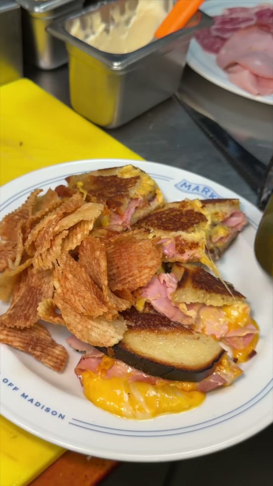 Grilled Ham and Cheese with Caramelized Onion Jam