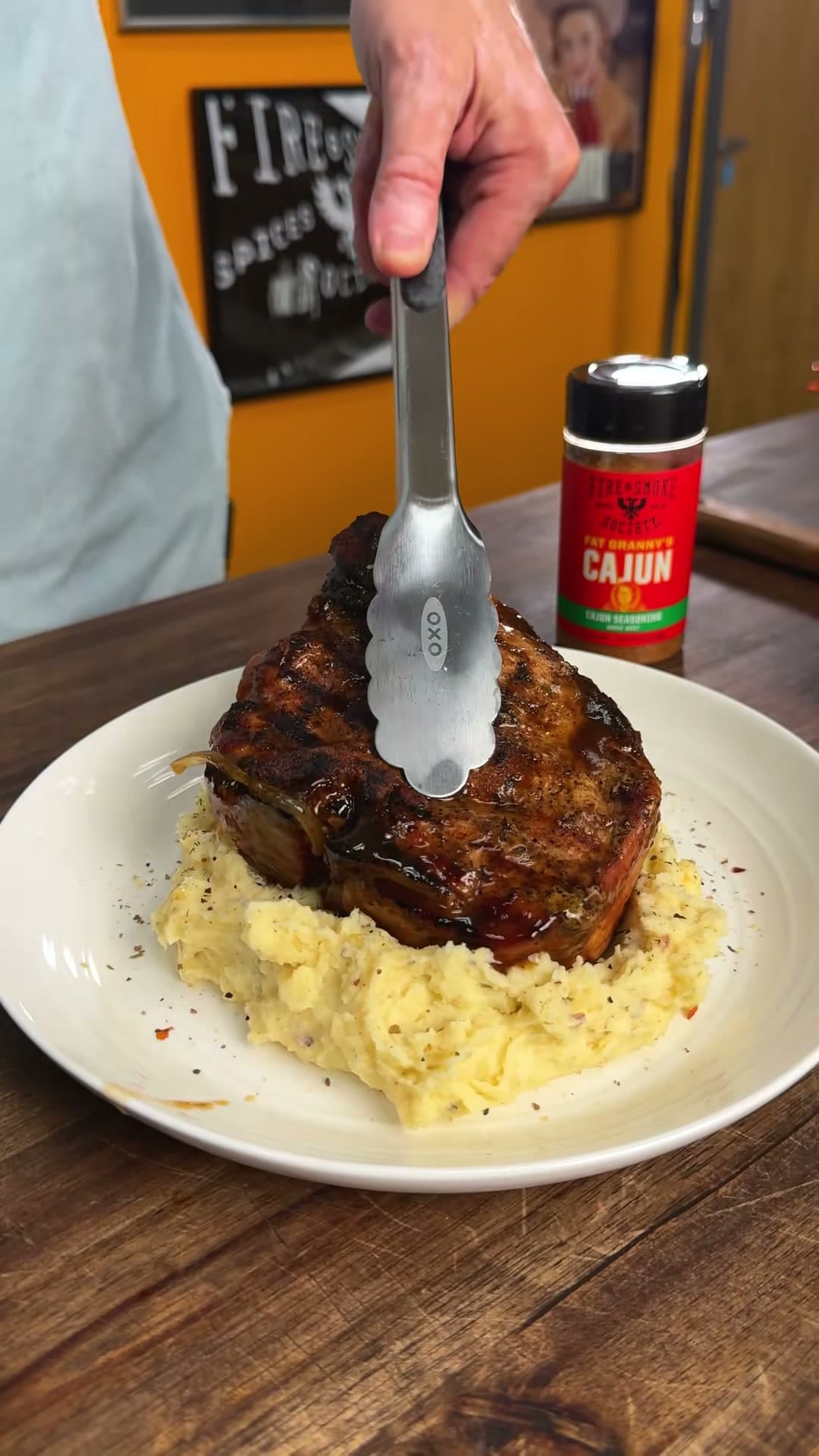 Grilled Smothered Pork Chops