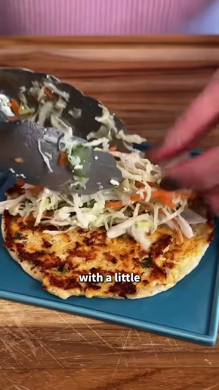 Buffalo Chicken Smashed Tacos