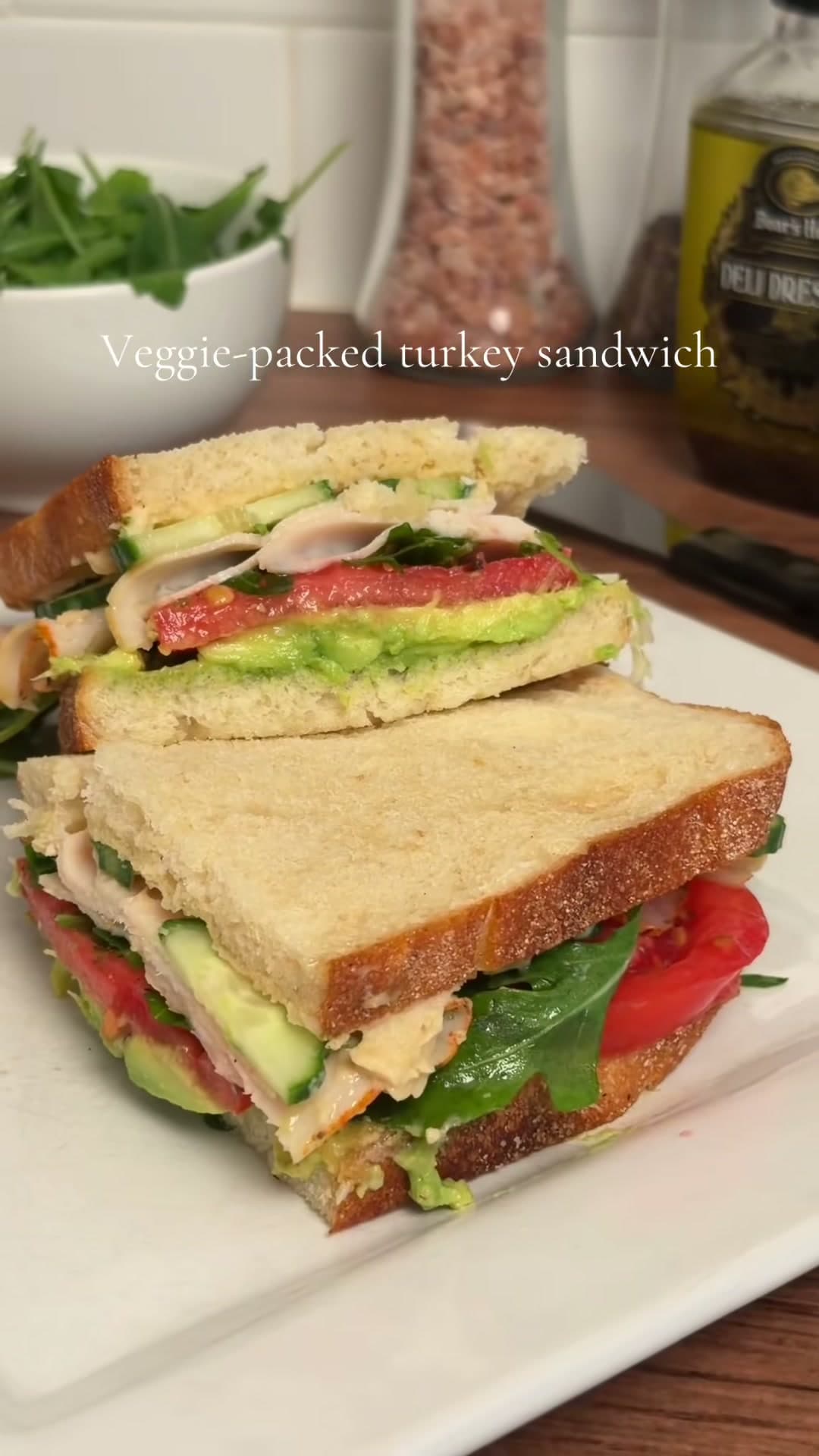 Veggie Packed Turkey Sandwich