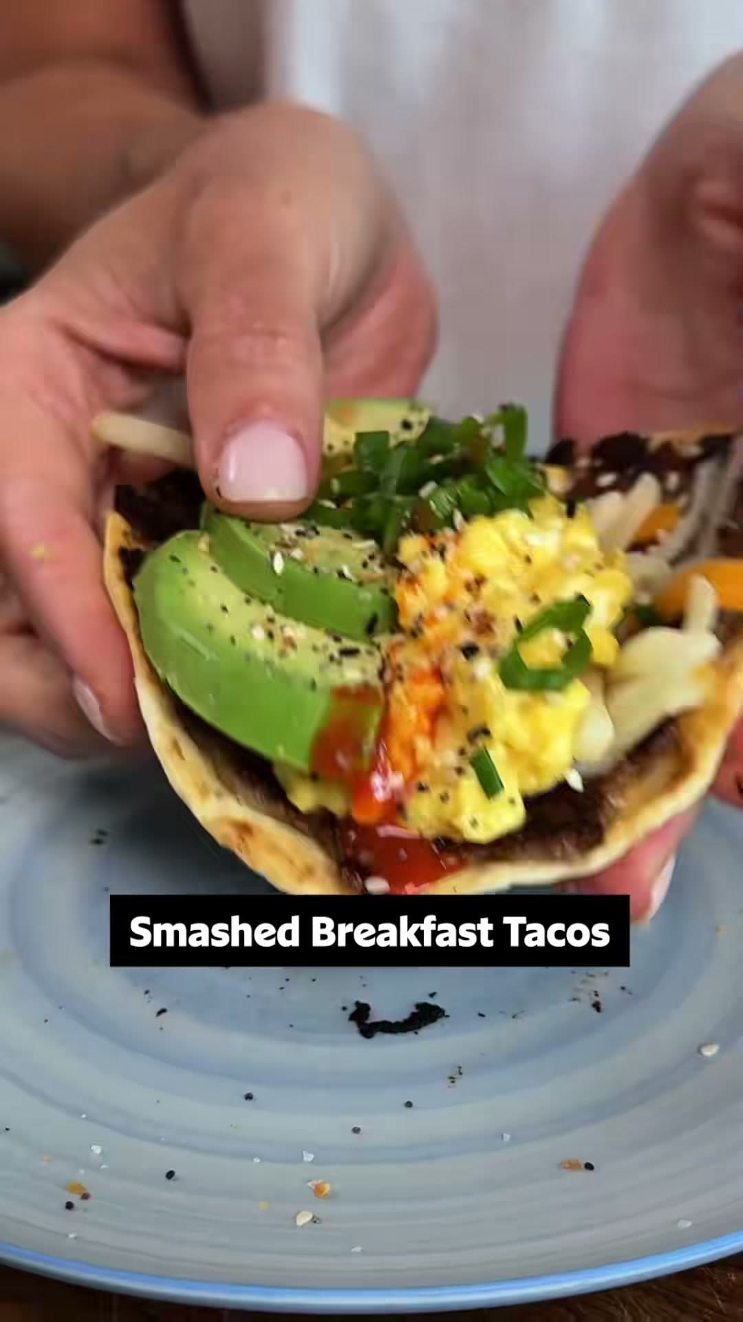 Smashed Breakfast Tacos