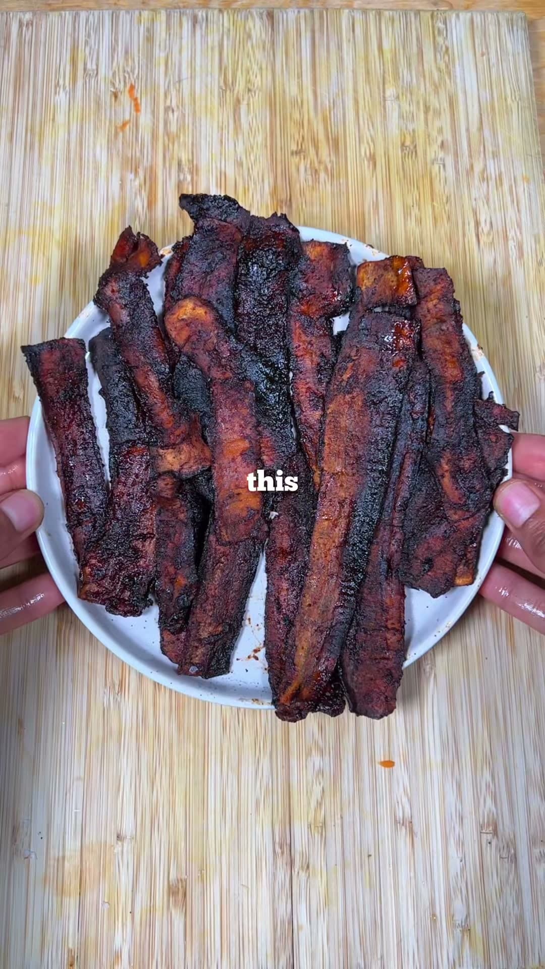 Crispy Smoked Carrot Bacon