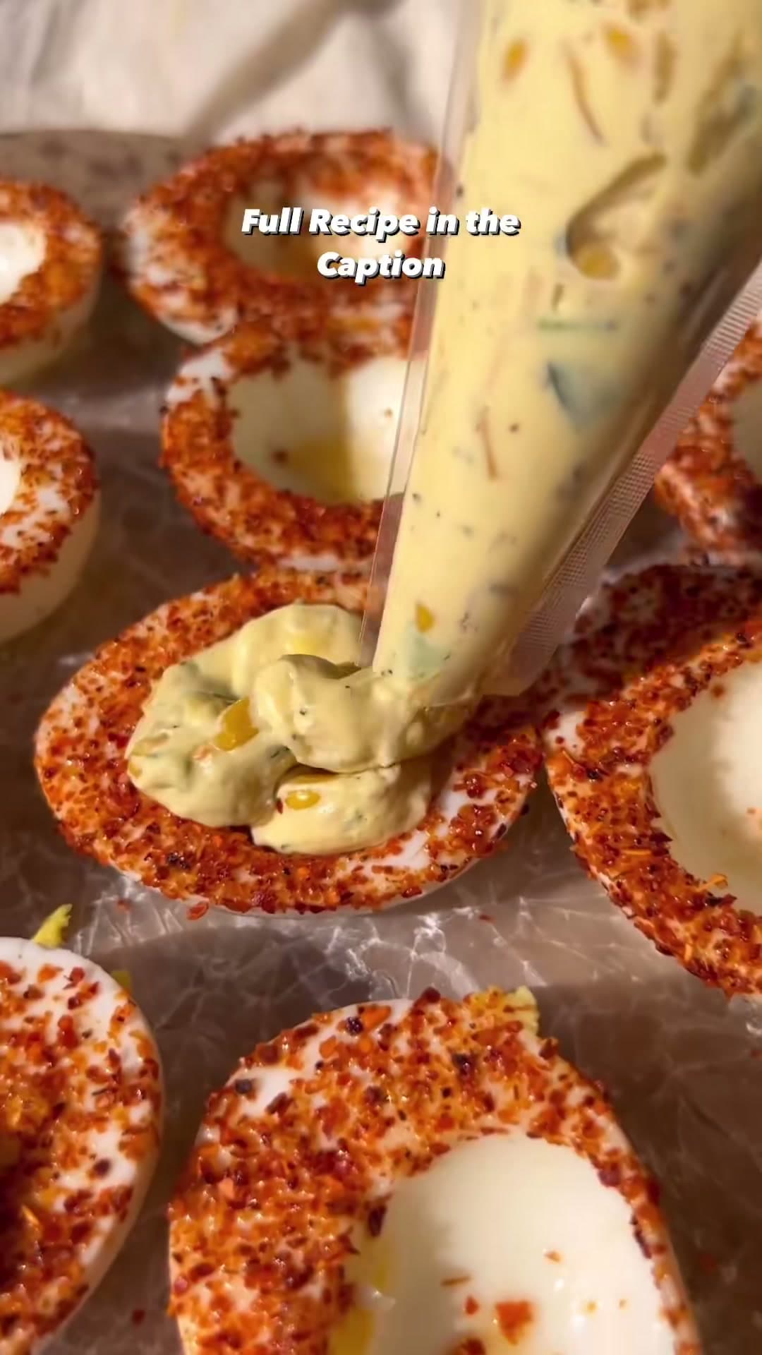 Mexican Street Corn Deviled Eggs