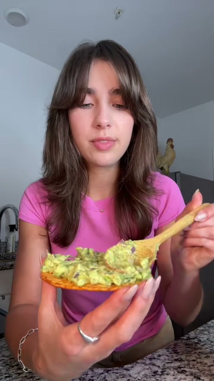 Dill Pickle Guacamole Tostada
