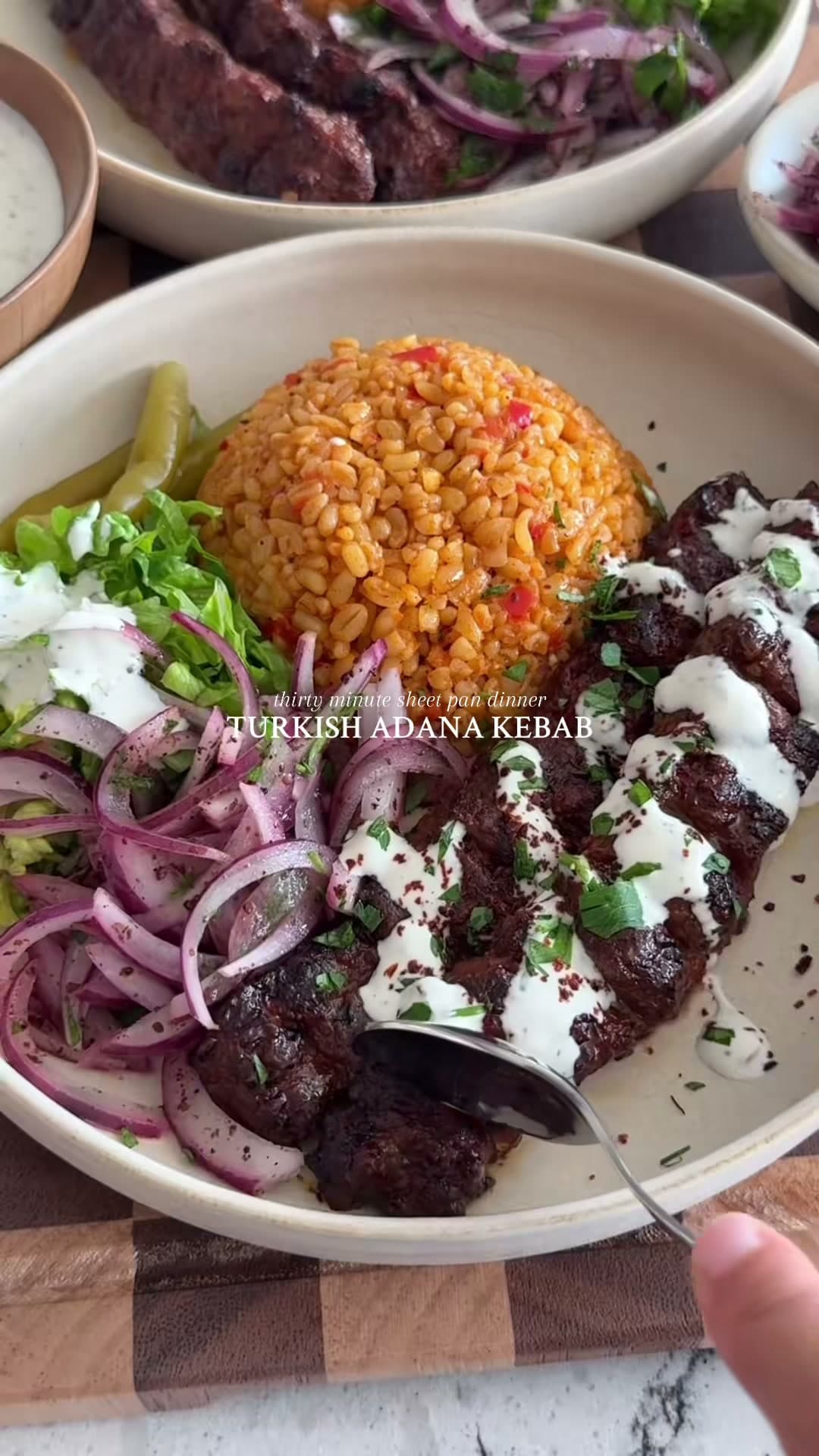 Sheet Pan Turkish Adana Kebab