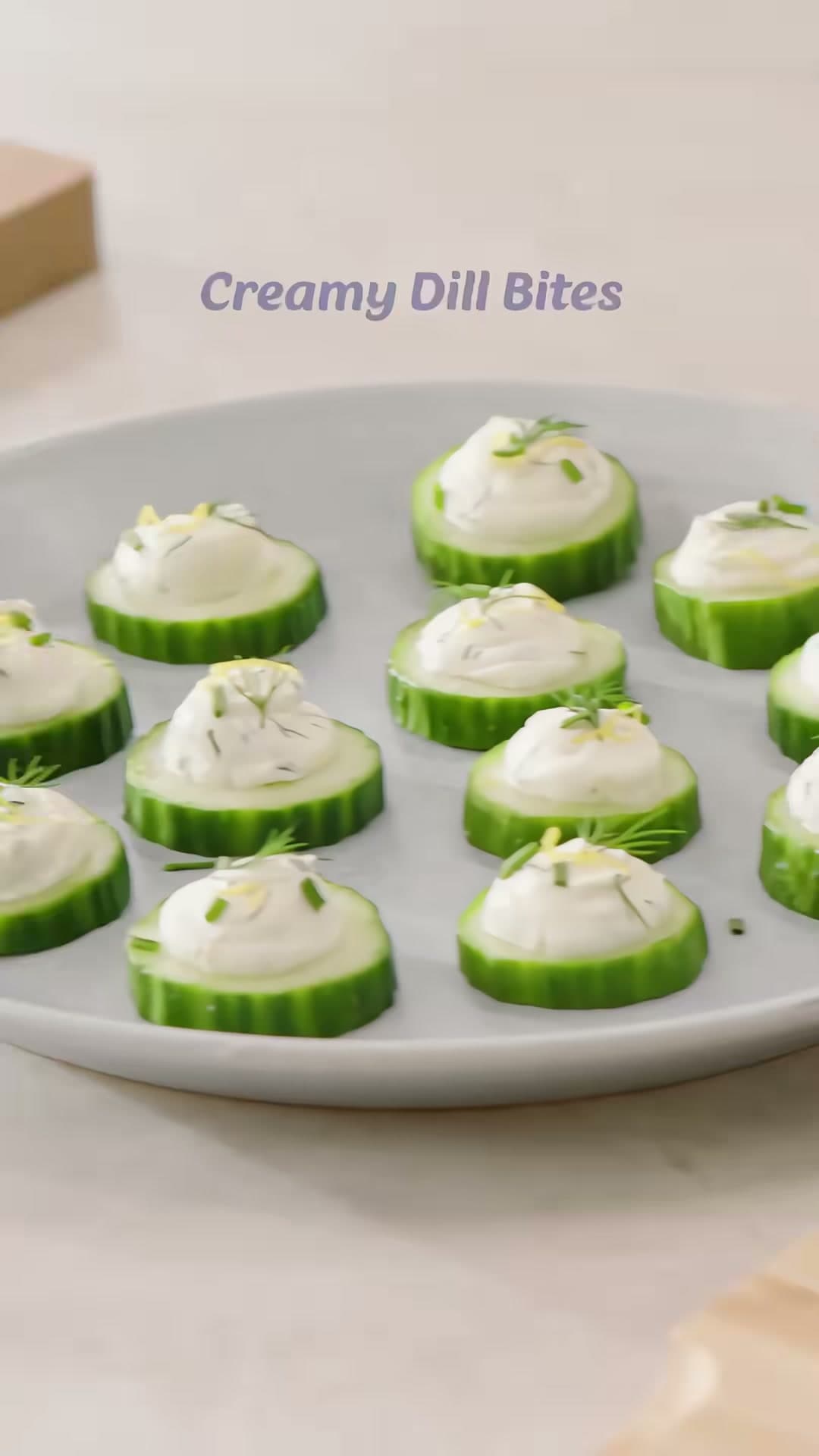 Creamy Dill Cucumber Bites
