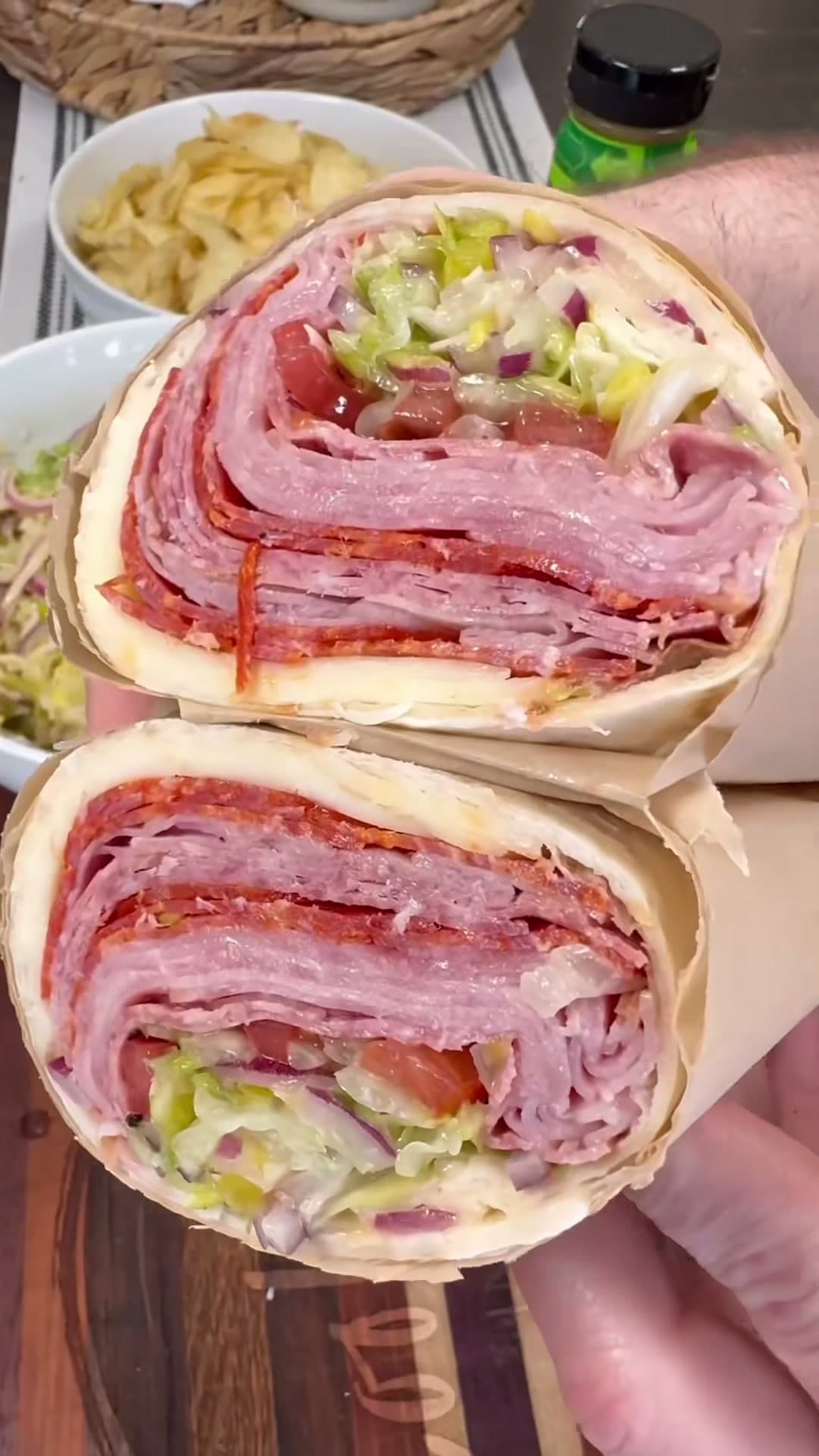 Grinder Salad Wraps