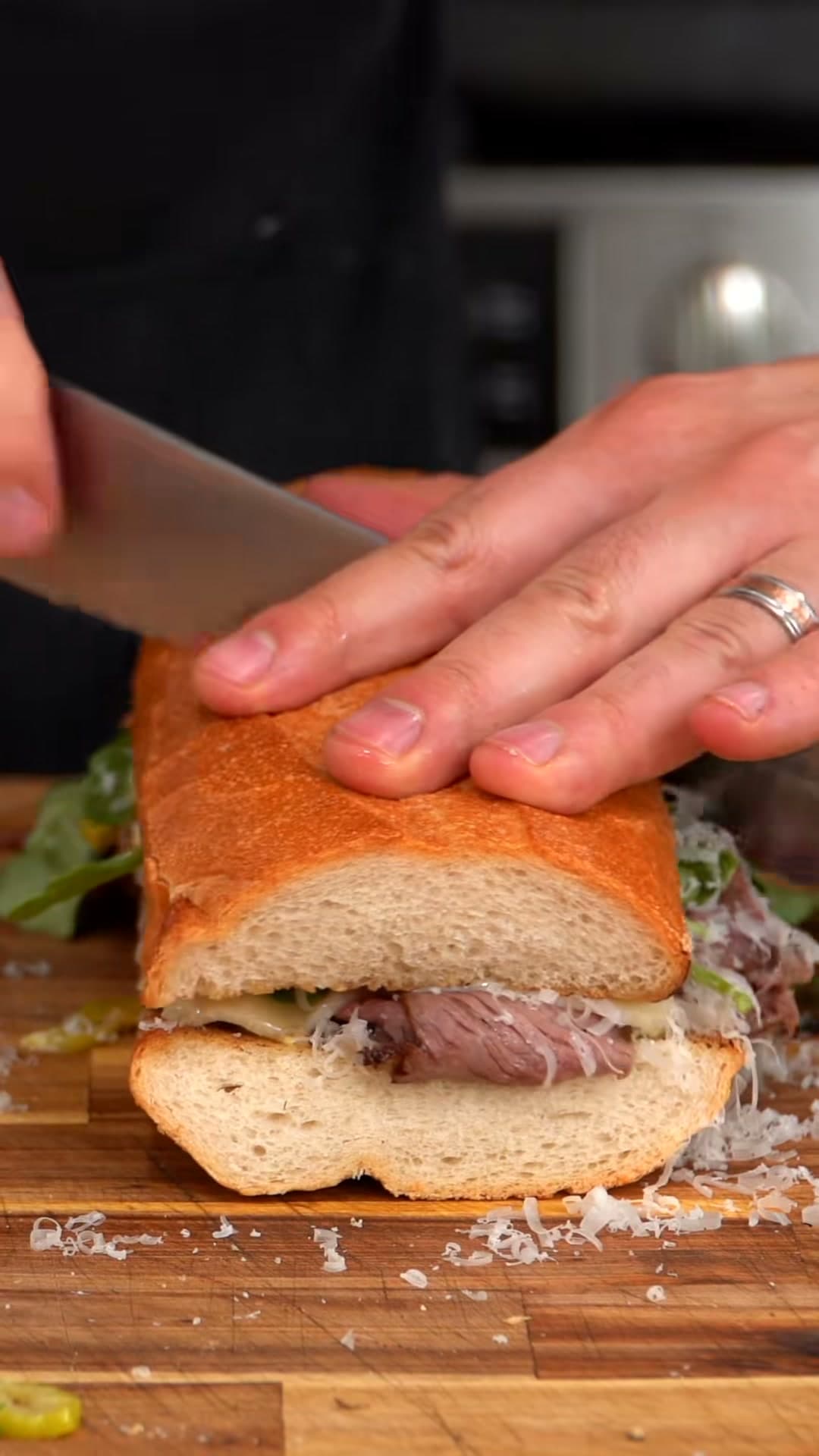 Roast Beef Sandwich with Roasted Red Pepper Aioli