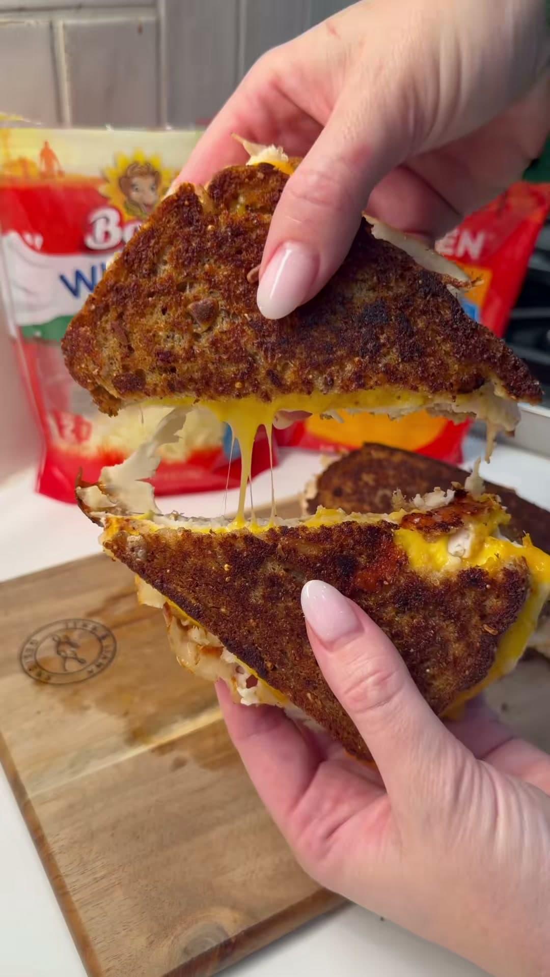 High-Protein Grilled Cheese With Chicken