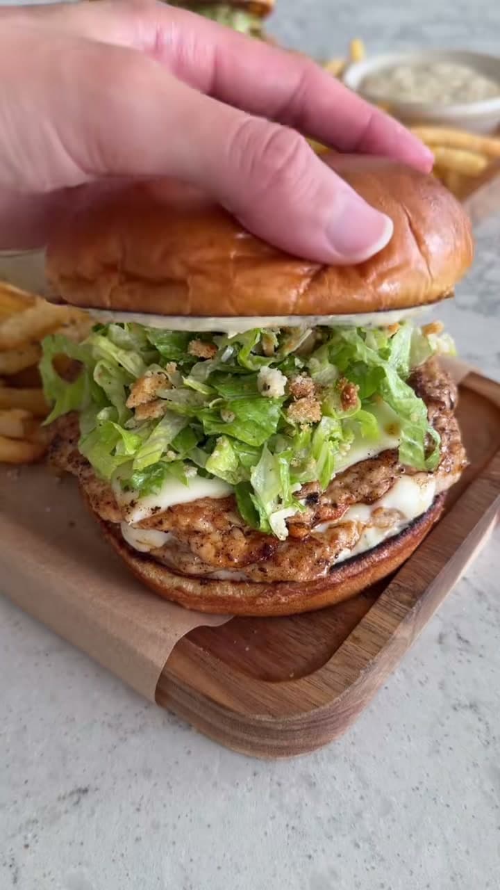 Chicken Caesar Smash Burger